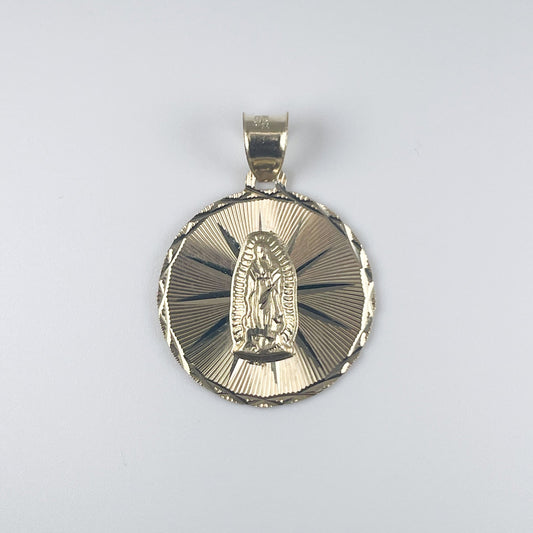 10K Gold Virgin Mary D/Cut Pendant