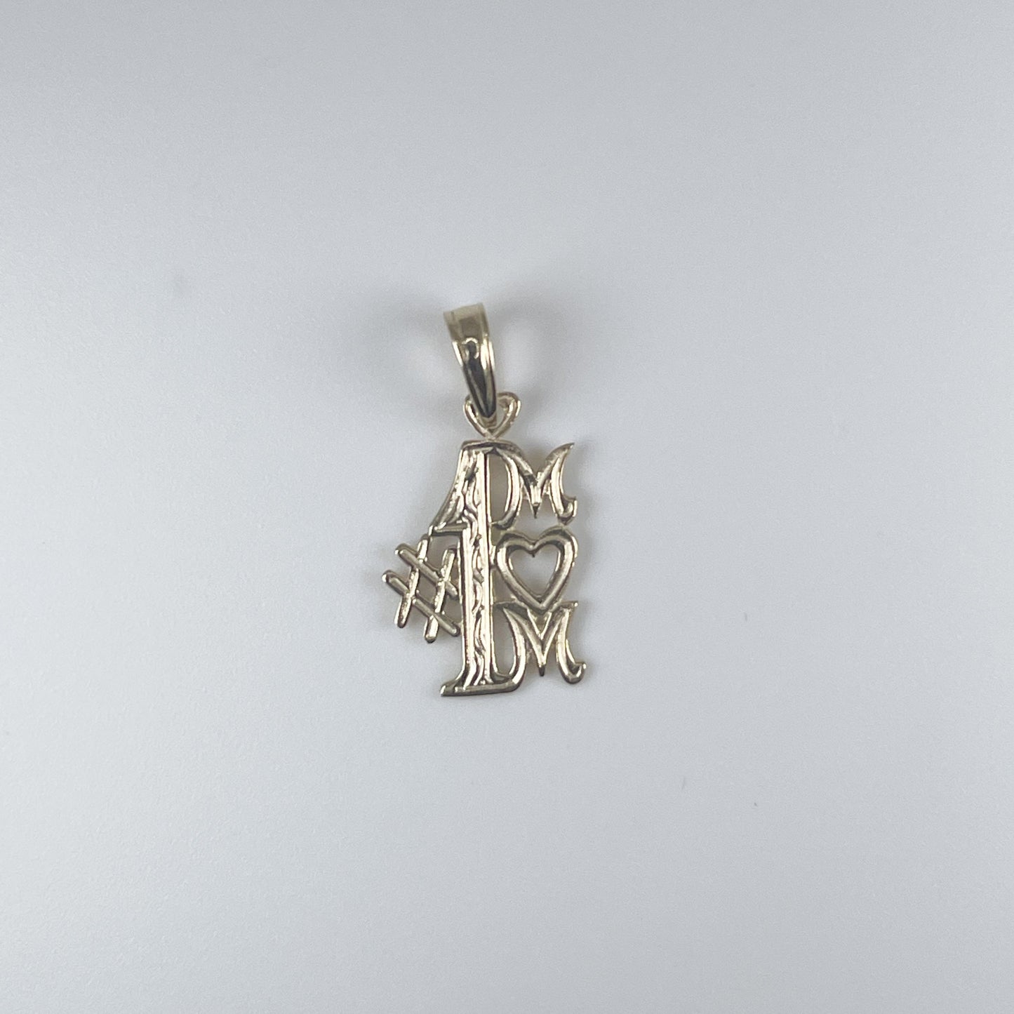 10K Gold #1 Mom Pendant