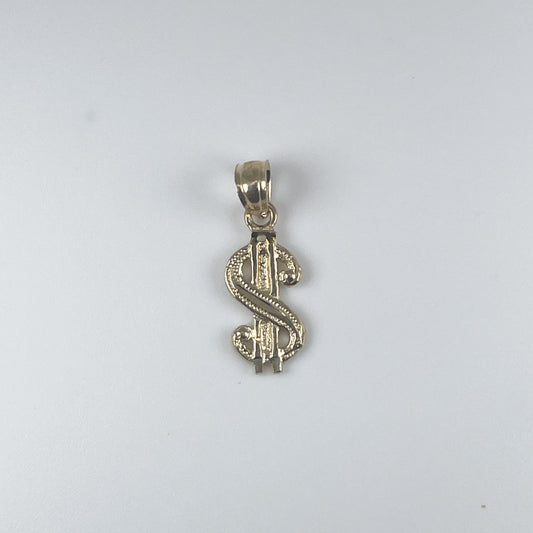 10K Gold $ Sign Pendant 0.6gm