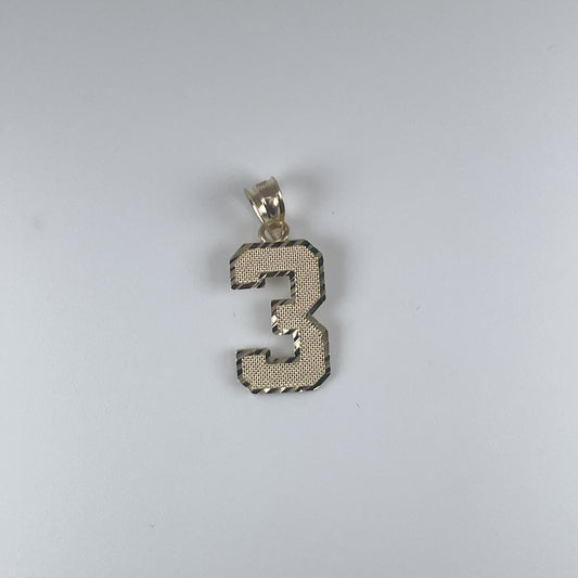 10k Gold 0.7gm #3 Pendant