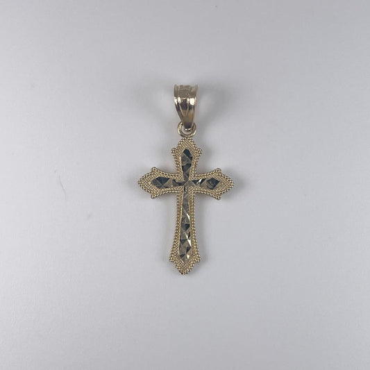 14K Gold 0.8gm D/Cut Cross