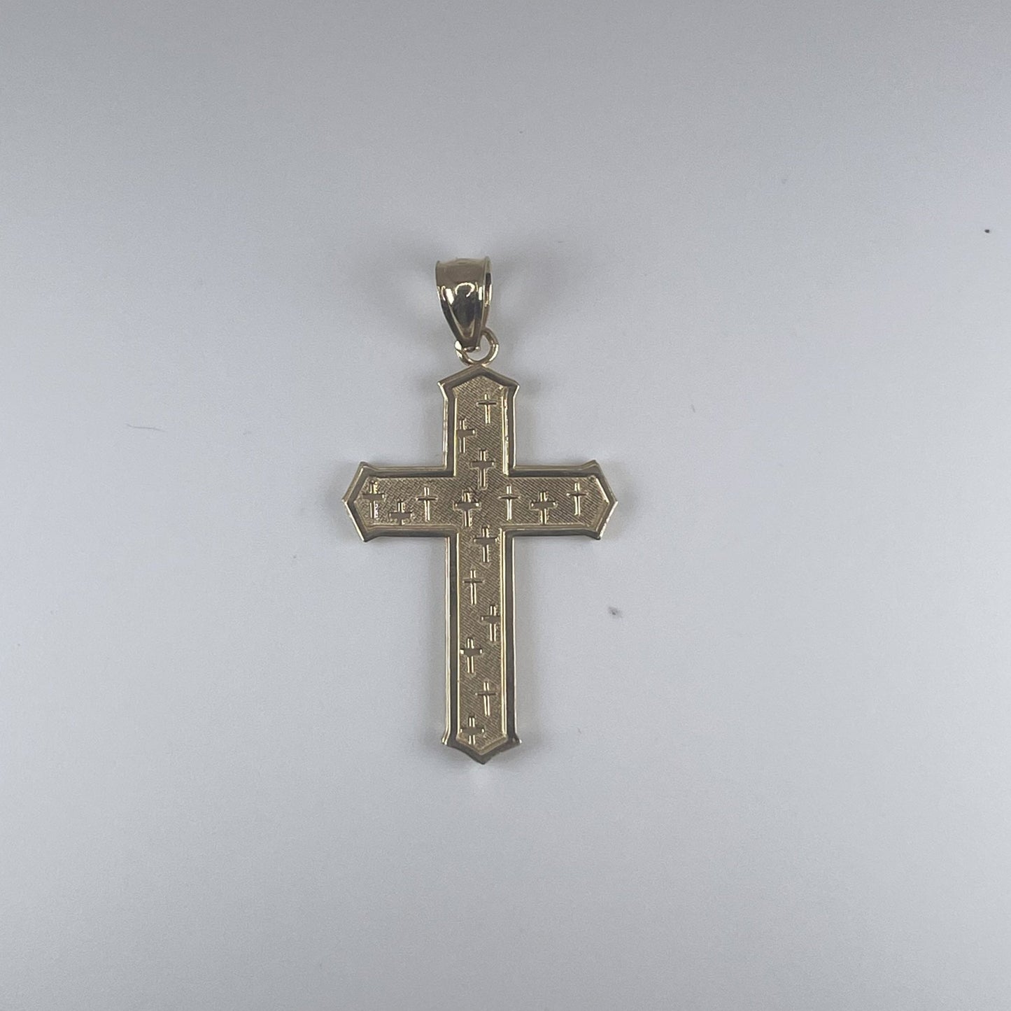 14K Gold 1.7gm Cross with Small Crosses cut out in Cross