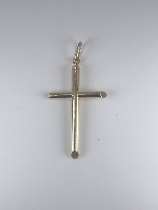 14K Gold 1.9gm Tube Cross