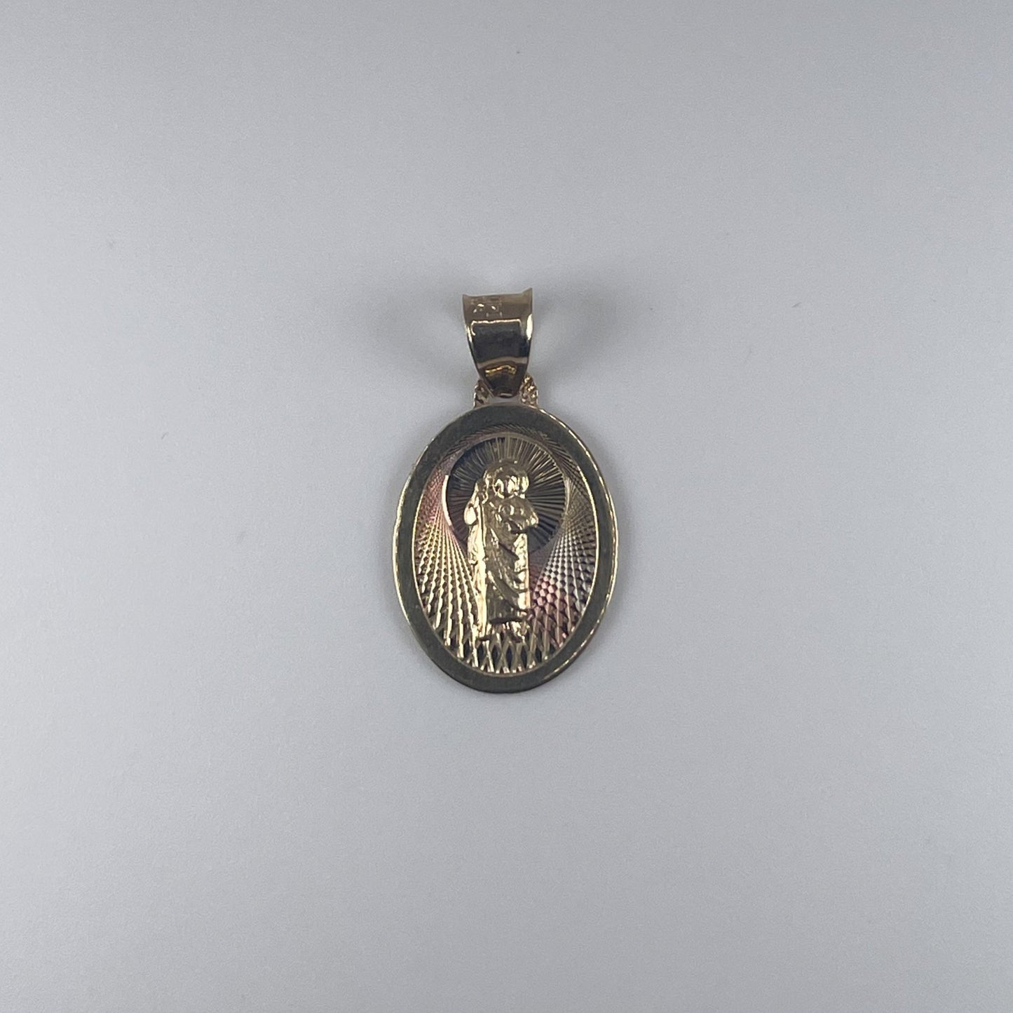 14K Gold 0.8gm 2 Tone St. Jude Pendant