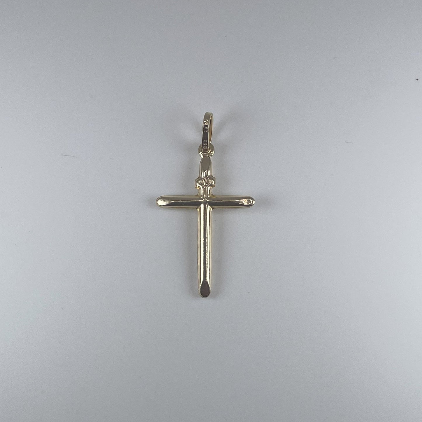 14K Gold 0.9gm Plain Cross