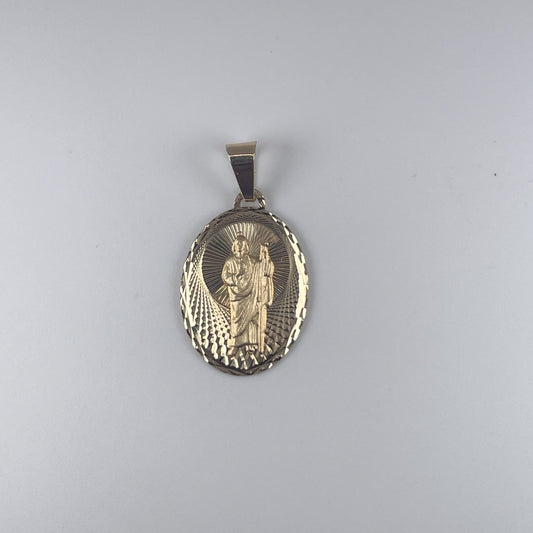 14k Gold 1.2gm D/Cut St.Jude Pendant