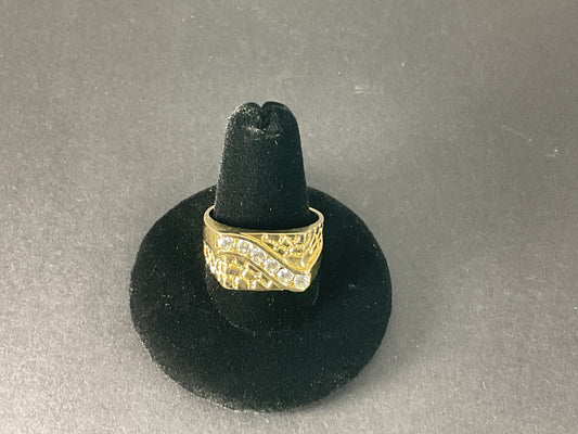 10K Gold Men s Ring with Cubic Zirconia 6.8 gm , size 10. $ 399.00