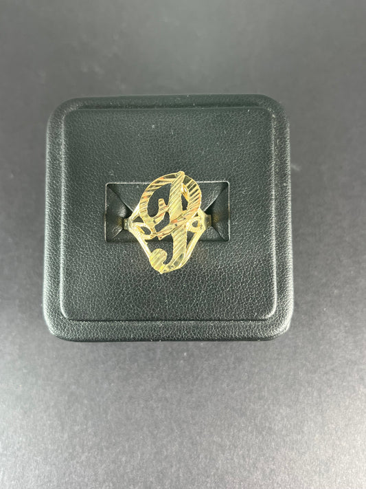 10K Gold Initial Ring