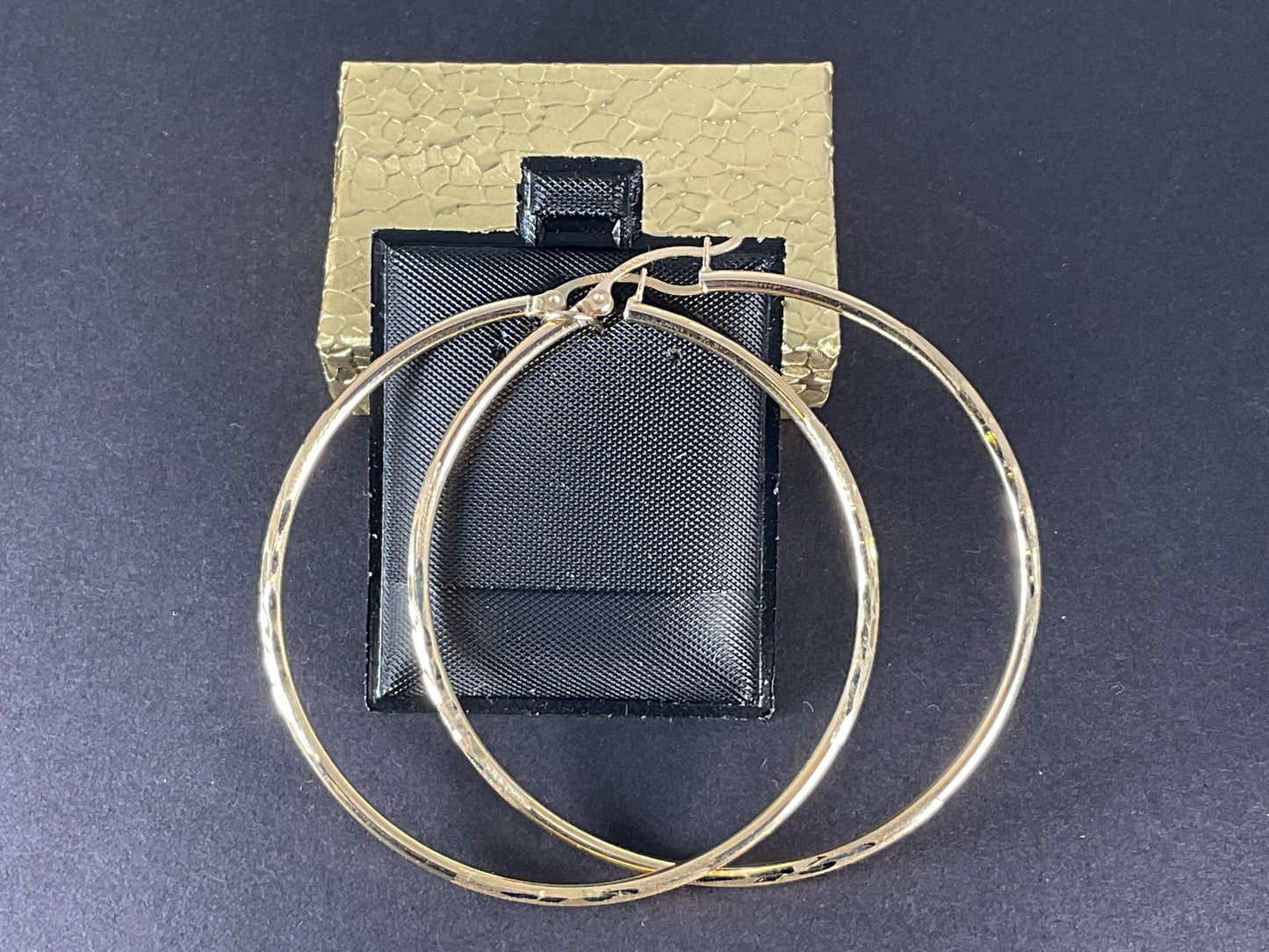 10K Gold Hoops with Design $189