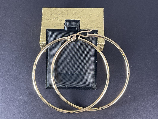 10K Gold Hoops with Design $179