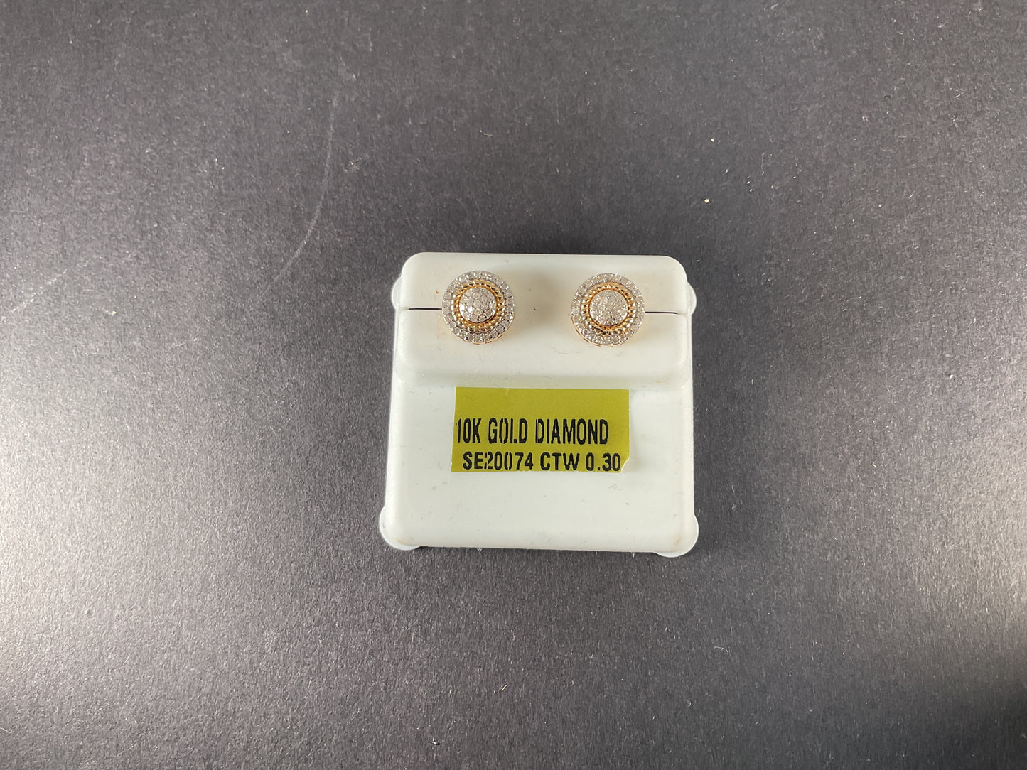 10k YELLOW GOLD DIAMOND EARRINGS 0.30ct SCREW BACK $199.00