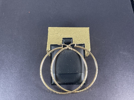 10K Gold Hoops Diamond Cuts , 2.8 gm $179