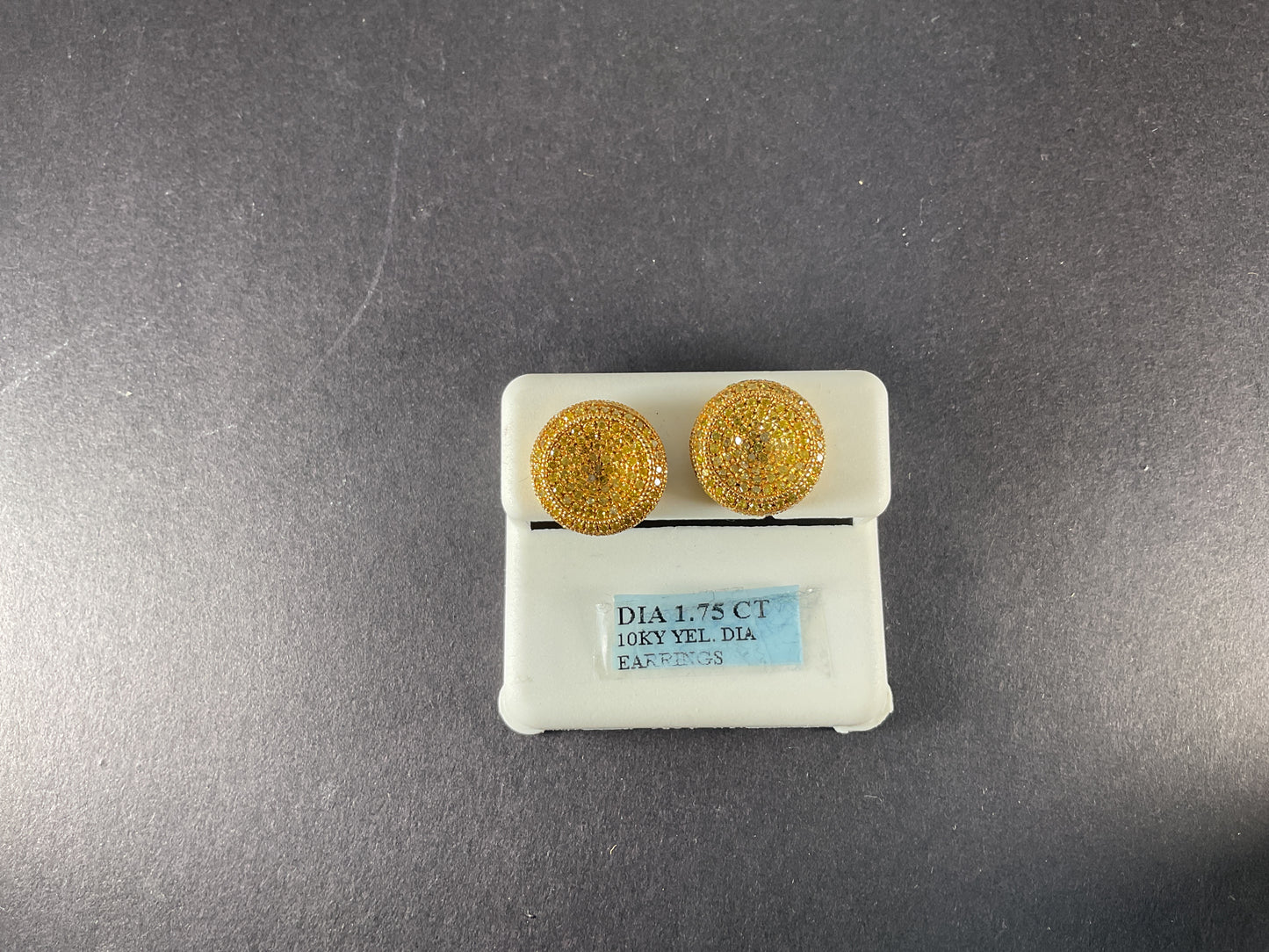 10k YELLOW GOLD YELLOW DIAMOND 1.75 ct . SCREW BACK  $699.00