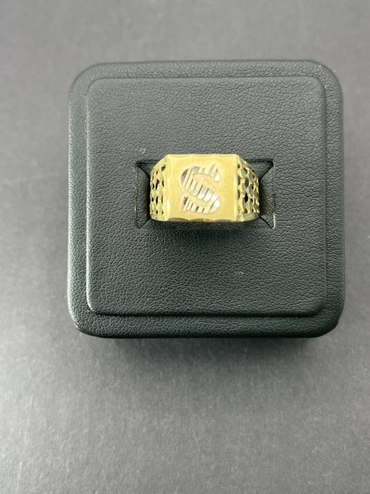 10K Men's Initial Ring