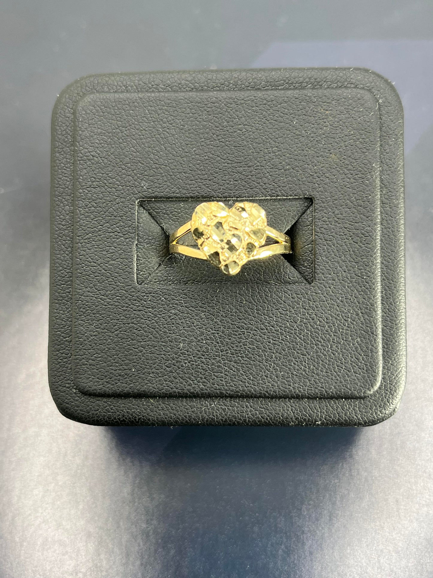 10K Gold Heart Nugget Ring