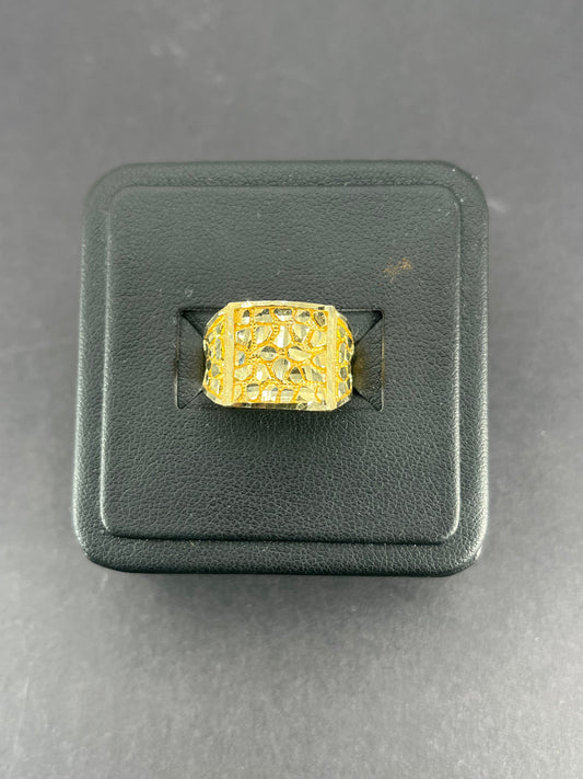 10K Gold Men's Nugget Ring