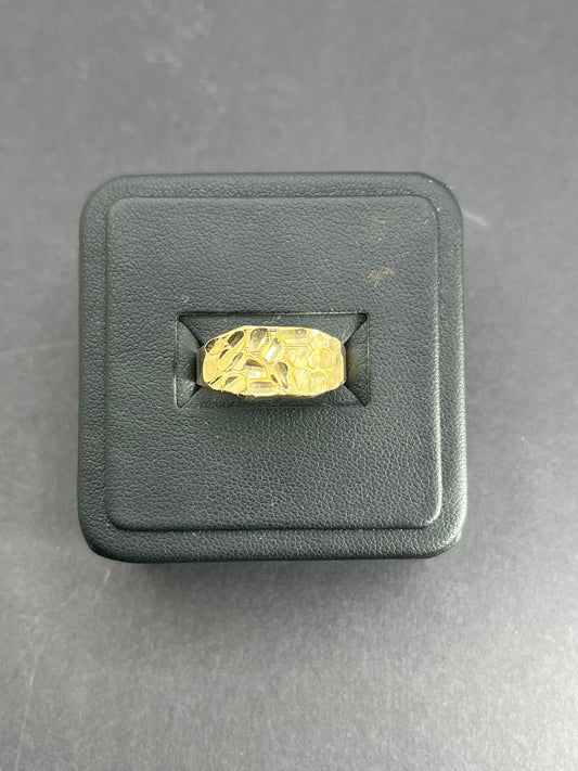 10K Gold Men's Nugget Ring